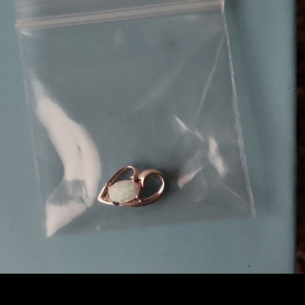 Opal sterling silver pendant